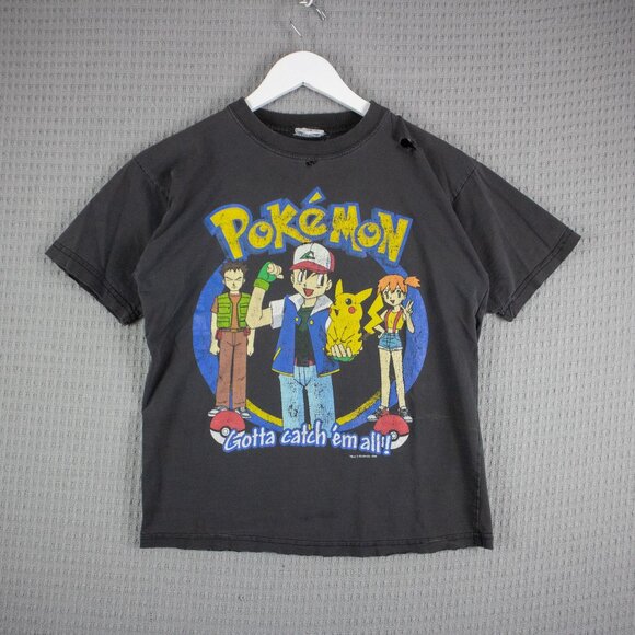 Pokemon 1999 Faded Gotta Catch Em All Distressed Tee - Picture 1 of 8